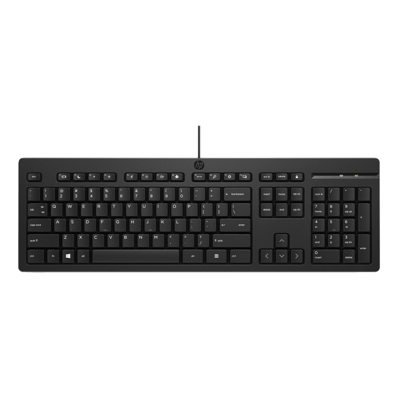 Hp 125 wired keyboard (bulk) tastiera ufficio usb nero