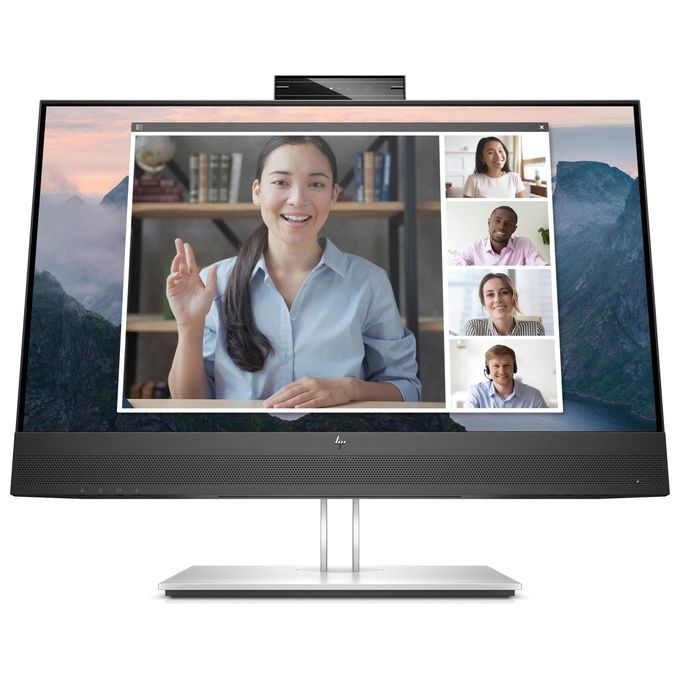 HP 169L0AT E24mv G4 Monitor per Conferenze 23,8'' IPS Full HD 1920x1080 Webcam 5MP Altoparlanti Hub USB HDMI DisplayPort VGA colore Argento HP 169L0AT E24mv G4 Monitor per Conferenze 23,8'' IPS Full HD 1920x1080 Webcam 5MP Altoparlanti Hub USB HDMI DisplayPort VGA colore Argento