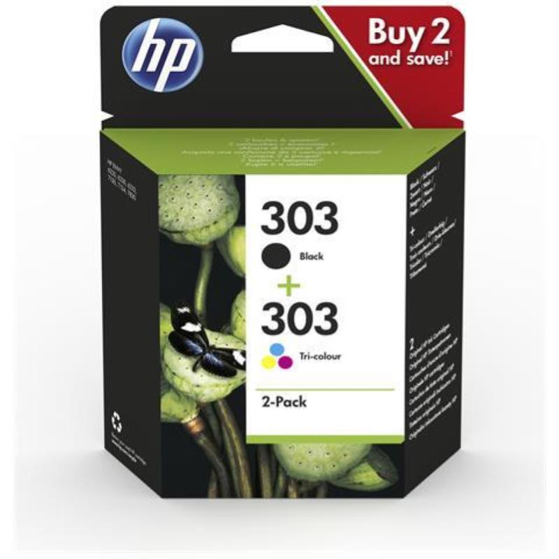 Hp - 303 Combo Pack 2 Cartucce Originali Nero E Colore-nero E Tricromia