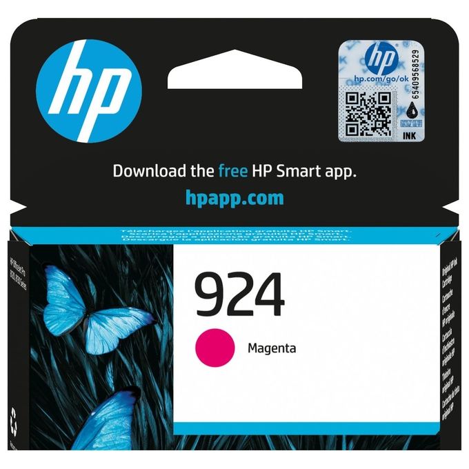 HP 4K0U4NE Cartuccia di Inchiostro Originale HP 924 Magenta Resa 400 Pagine Compatibilita' HP OfficeJet Pro 8120e 8130e 8135e colore Magenta