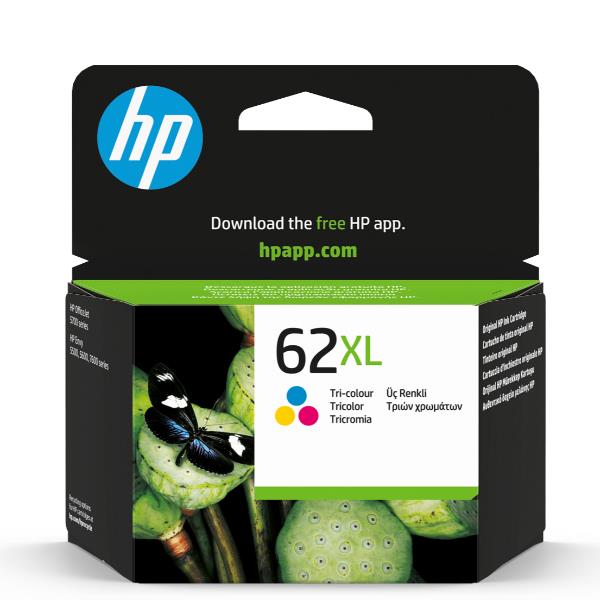 Hp 62XL High Yield Tri-Color Original Ink Cartridge D14SLAE#LS1 Hp 62XL High Yield Tri-Color Original Ink Cartridge D14SLAE#LS1