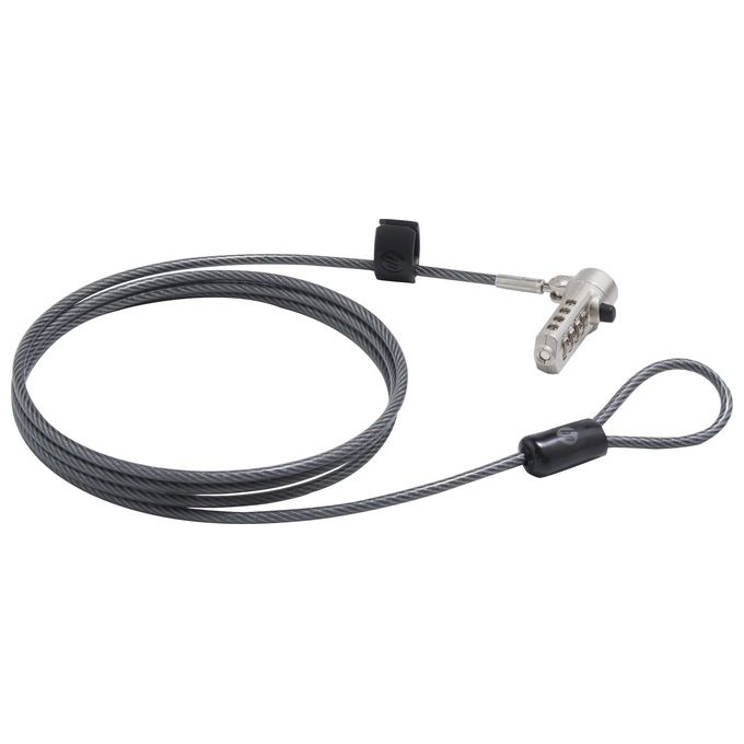 HP 63B28AA Lucchetto a Combinazione per Cavo Nano Notebook Slot Nano 1.83 m colore Acciaio Inox