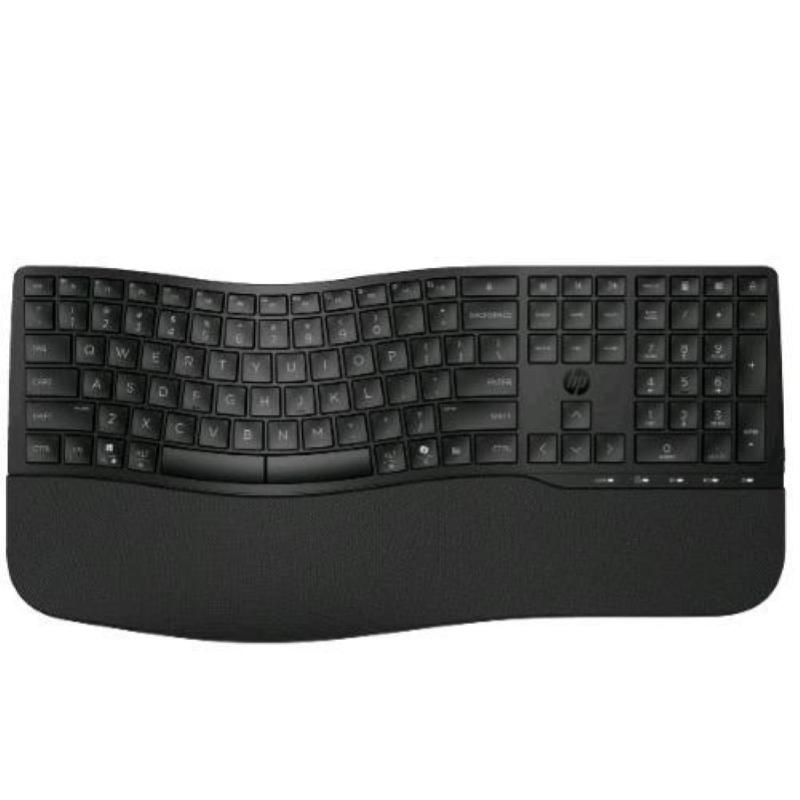 Hp 685 comfort dual-mode tastiera ergonomica wireless + bluetooth layout italiano nero