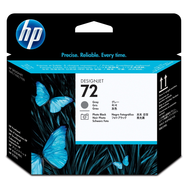 Hp 72-druckkopf fotoschwarz und grau cartuccia d`inchiostro 1 pz grigio, nero per foto