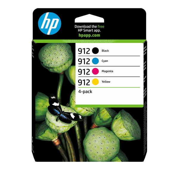 Hp 912 Cmyk Original Ink Cartridge 4-Pack 6ZC74AE#LS1