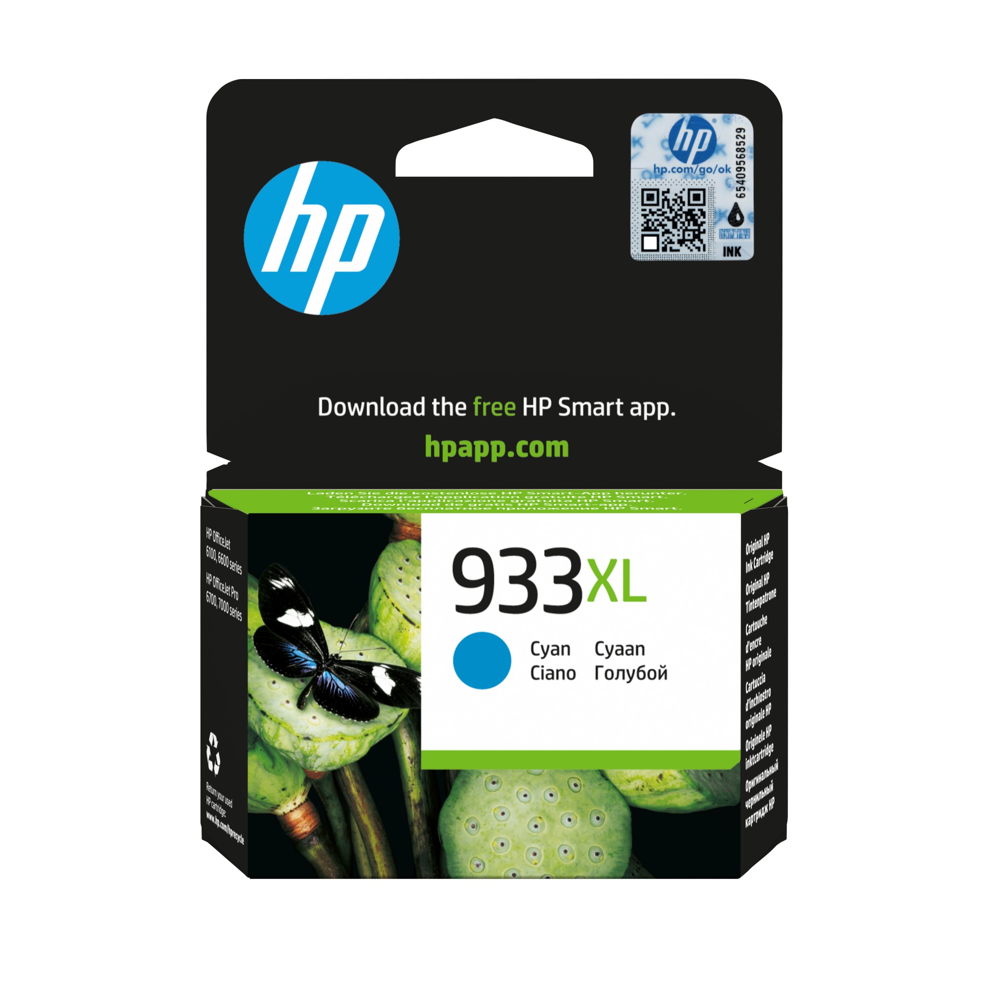 Hp - 933xl Cartuccia Di Inchiostro Originale, Ciano-ciano