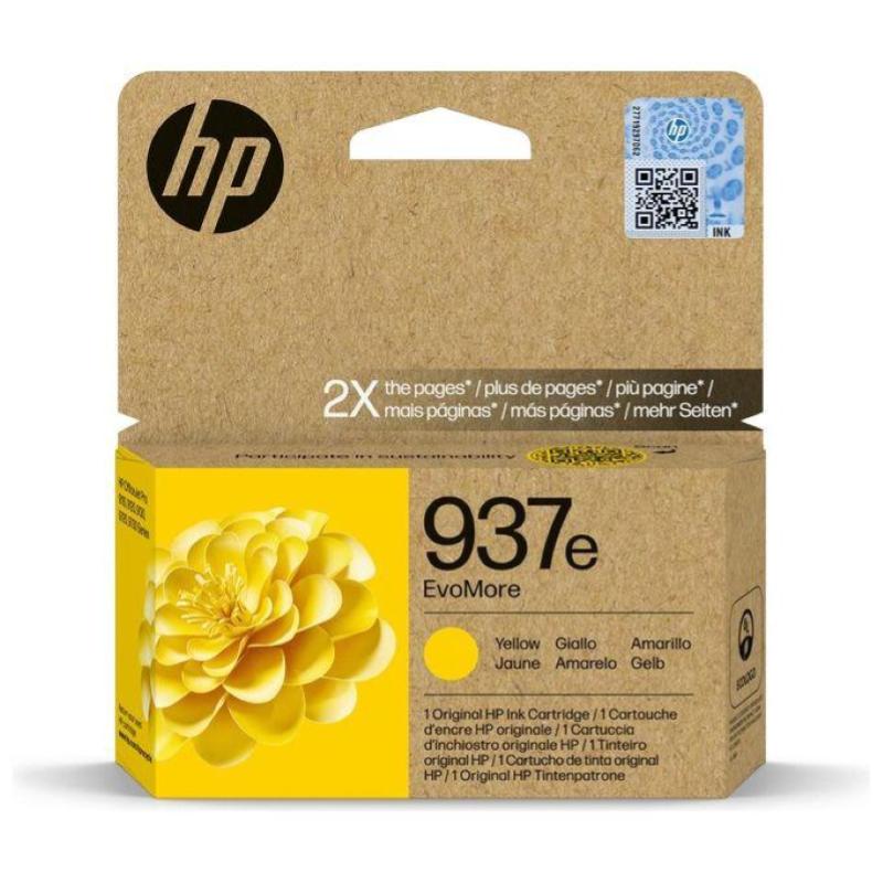Hp 937e evomore cartuccia inchiostro giallo originale per officejet pro 9110b, 9120e, 9720e, 9730e 1.650 pagine