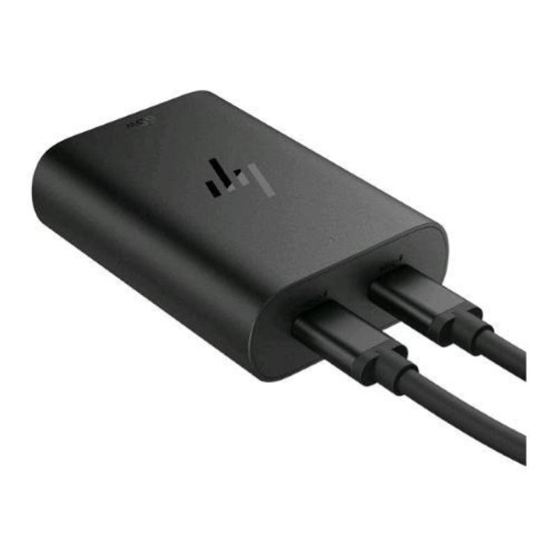 Hp caricabatterie gan usb-c 65 w per notebook nero