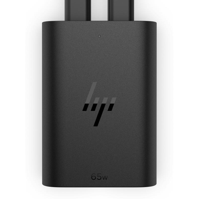 Hp caricabatterie per laptop usb-c gan da 65 w