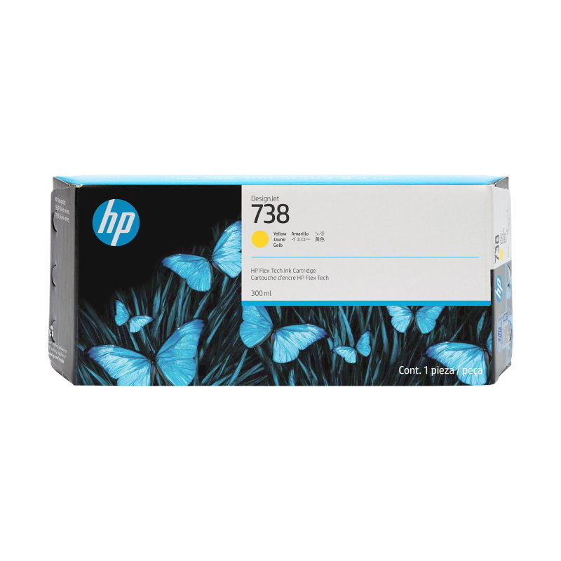 Hp cartuccia di inchiostro giallo designjet 738 da 300 ml