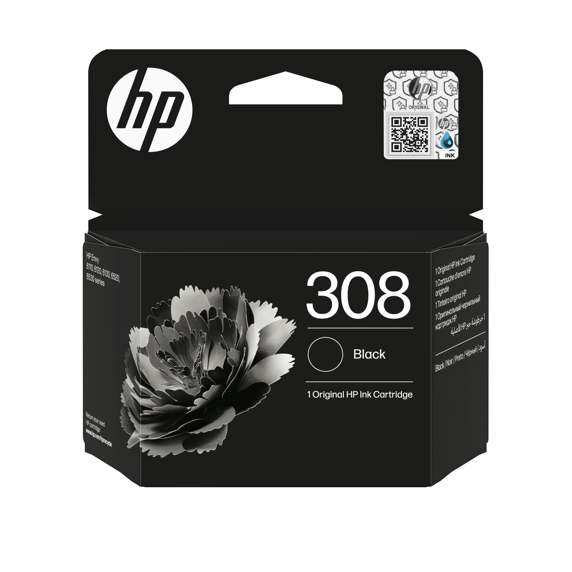 HP Cartuccia di inchiostro nero originale 308 EU