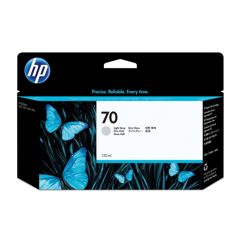 Hp cartuccia inchiostro grigio chiaro designjet 70, 130 ml