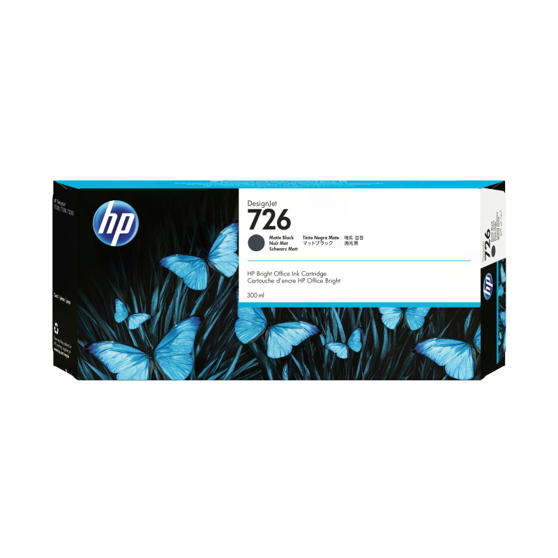 Hp cartuccia inchiostro nero opaco designjet 726, 300 ml Hp cartuccia inchiostro nero opaco designjet 726, 300 ml