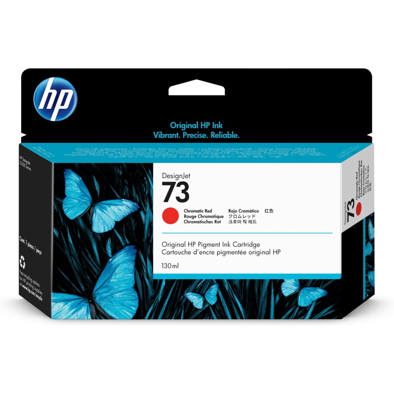 Hp cartuccia inchiostro rosso cromatico designjet 73, 130 ml
