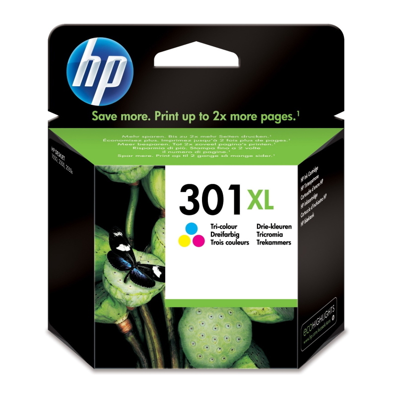 Hp cartuccia originale inchiostro tricromia ad alta capacità 301xl