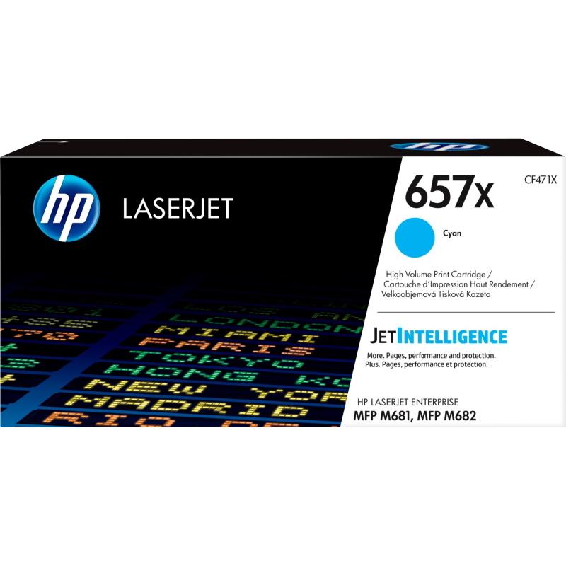 Hp cartuccia toner ciano originale ad alta capacità laserjet 657x Hp cartuccia toner ciano originale ad alta capacità laserjet 657x
