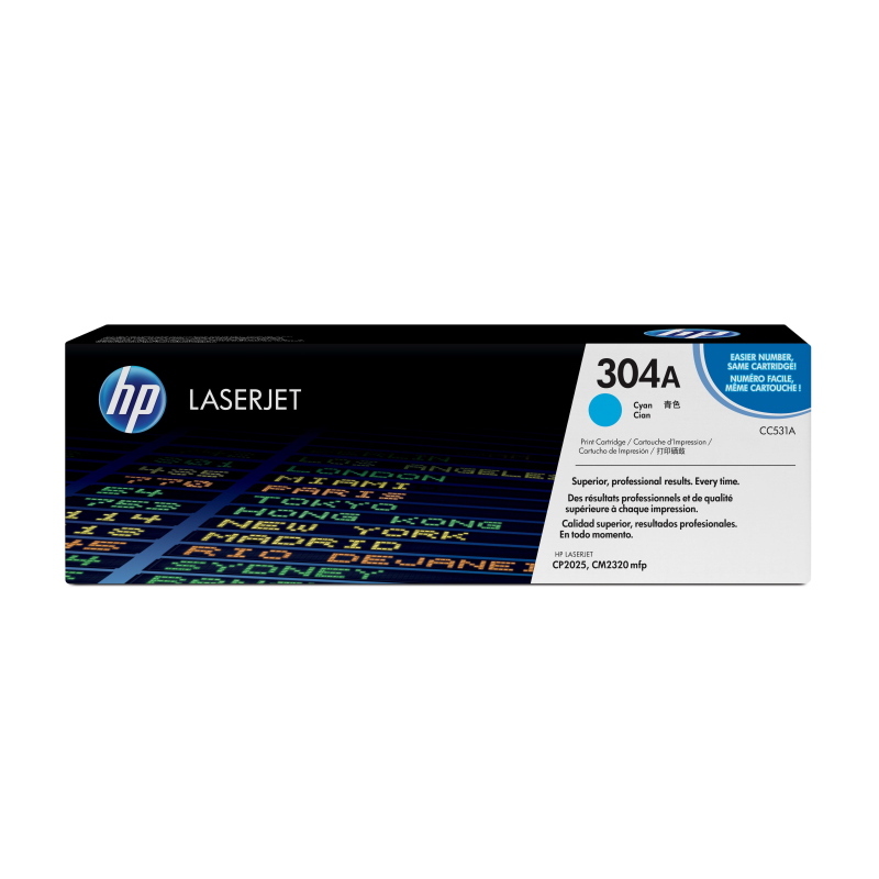 Hp cartuccia toner originale ciano laserjet 304a Hp cartuccia toner originale ciano laserjet 304a