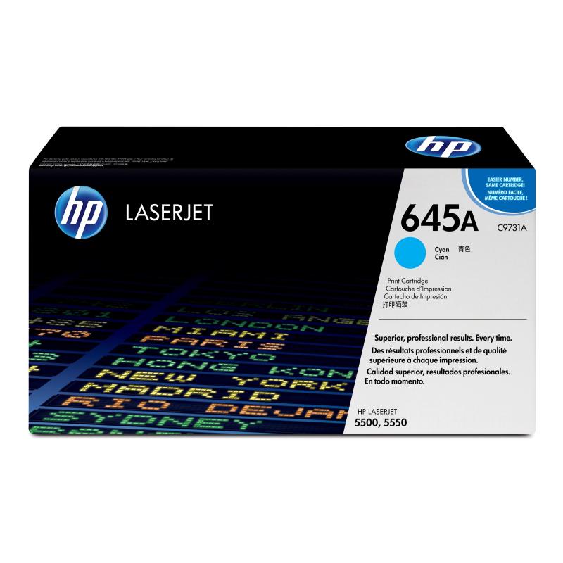 Hp cartuccia toner originale ciano laserjet 645a Hp cartuccia toner originale ciano laserjet 645a