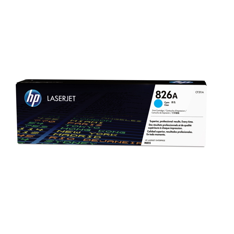Hp cartuccia toner originale ciano laserjet 826a