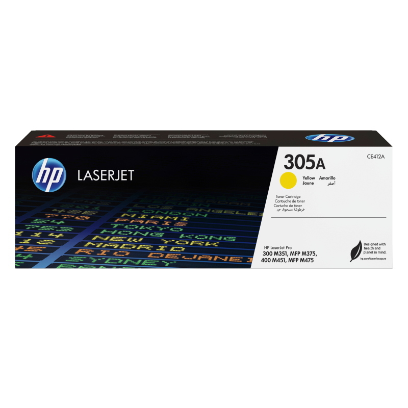 Hp cartuccia toner originale giallo laserjet 305a