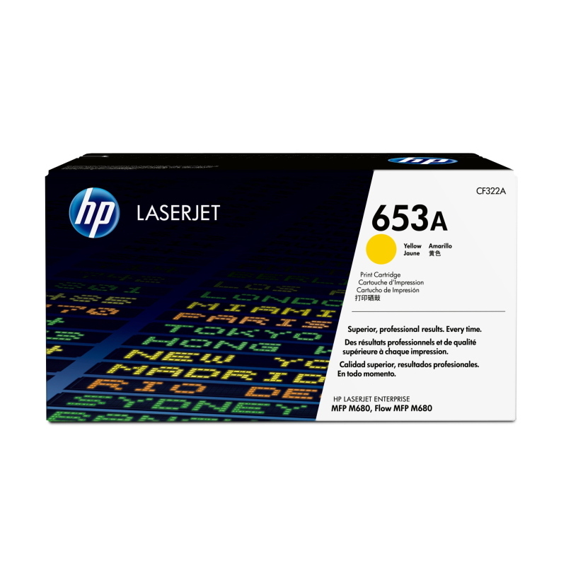 Hp cartuccia toner originale giallo laserjet 653a