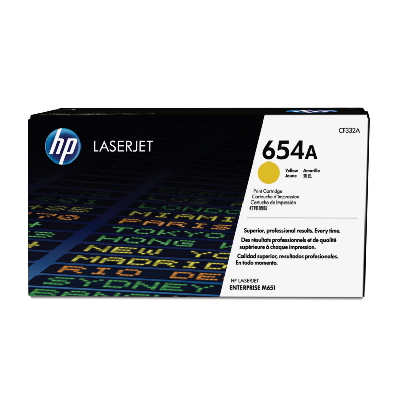 Hp cartuccia toner originale giallo laserjet 654a Hp cartuccia toner originale giallo laserjet 654a