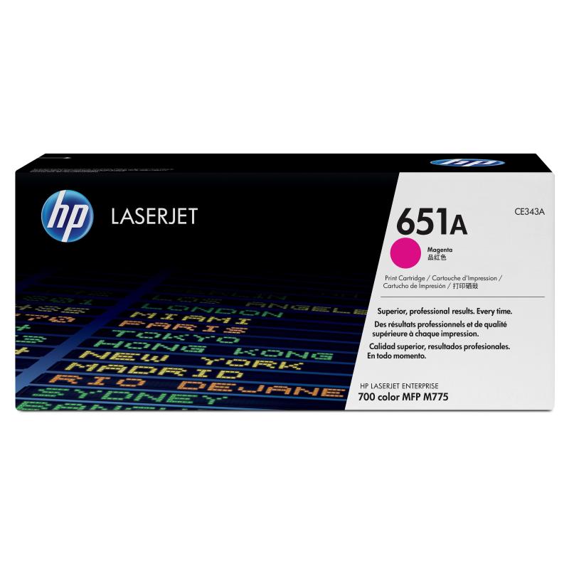 Hp cartuccia toner originale magenta laserjet 651a
