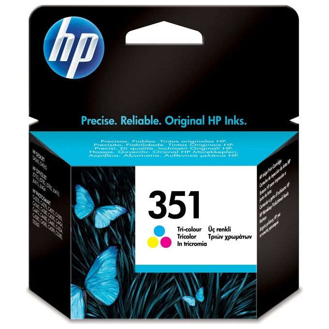 HP CB337EE Cartuccia Originale Inchiostro Tricromia 351 Resa 170 Pagine Colore Ciano Magenta Giallo