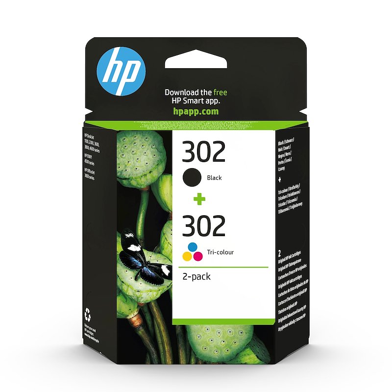 Hp - Combo Pack Cartucce 302-nero, Tricromia