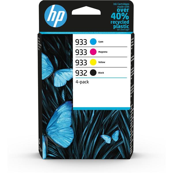 Hp Confezione Da 4 Inchiostri Originali 932/933 Nero Ciano Magenta Giallo 6ZC71AE#LS1