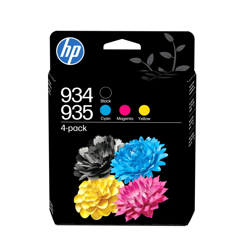 Hp confezione da quattro cartucce di inchiostro ciano/magenta/giallo e nero originali 934 e 935