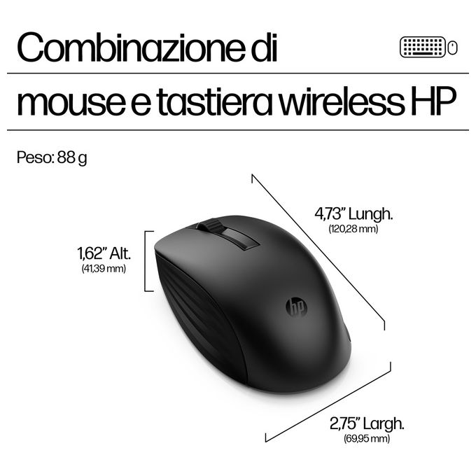 Hp KIT_ Tastiera e Mouse Wireless 655 Nero Hp KIT_ Tastiera e Mouse Wireless 655 Nero