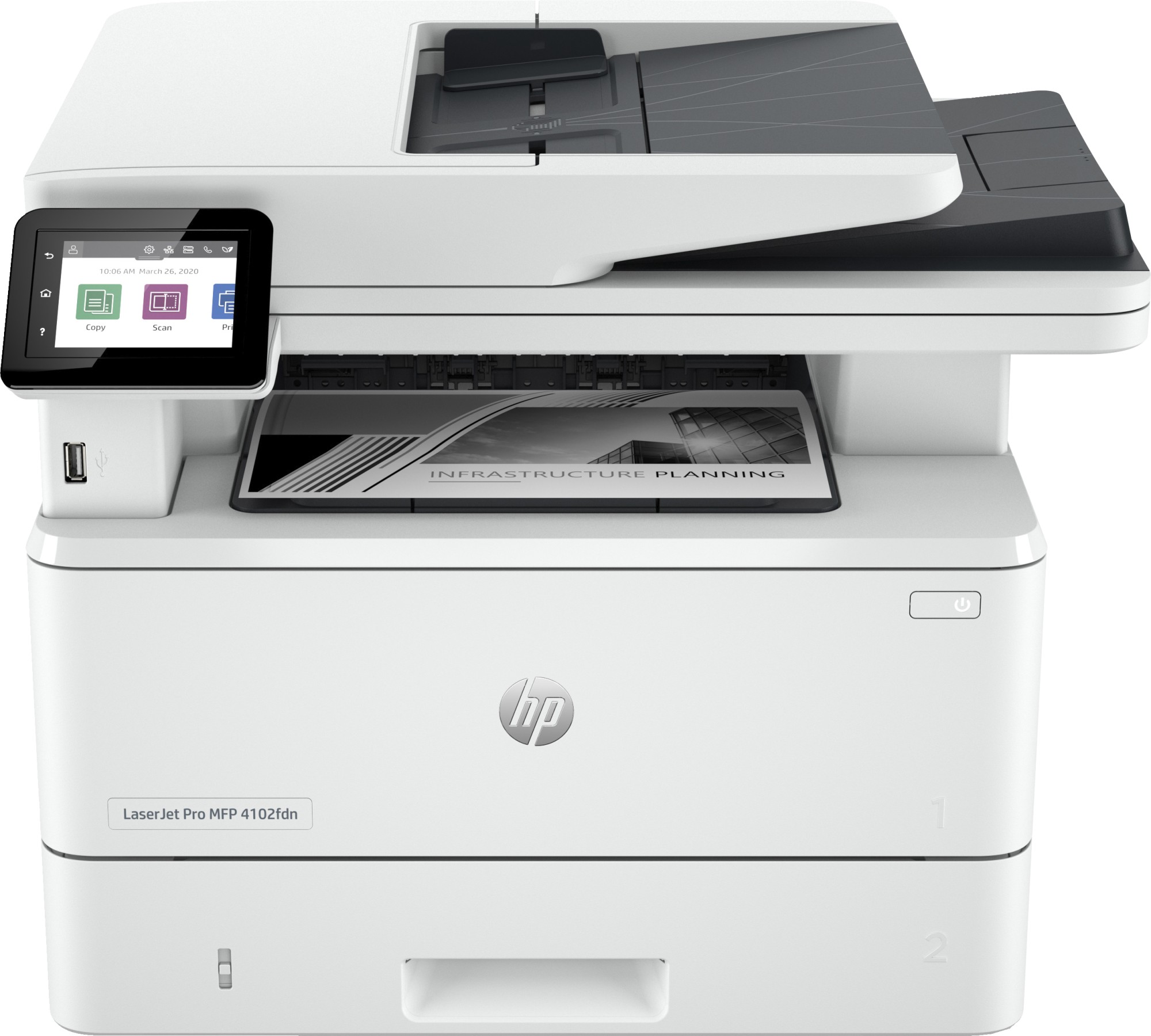HP LaserJet Pro Stampante multifunzione 4102fdn Bianco e nero Stampante per Piccole e medie imprese Stampa copia scansione fax idonea a Instant Ink stampa da smartphone o tablet alimentatore automatico di documenti Stampa fronte/retro