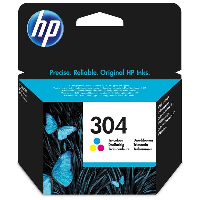 HP N9K05AE 304 Cartuccia Inchiostro Originale Inkjet Tricolore 100 pagine 2 ml per DeskJet 2620 3720 3730 ENVY 5020 colore Ciano Magenta Giallo HP N9K05AE 304 Cartuccia Inchiostro Originale Inkjet Tricolore 100 pagine 2 ml per DeskJet 2620 3720 3730 ENVY 5020 colore Ciano Magenta Giallo