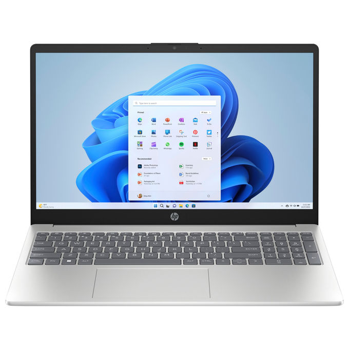 HP notebook 15,6'', AMD Ryzen 5 7520U, 16 GB RAM, SSD 512 GB, Full HD, Wi-Fi 6, Windows 11 Home, argento