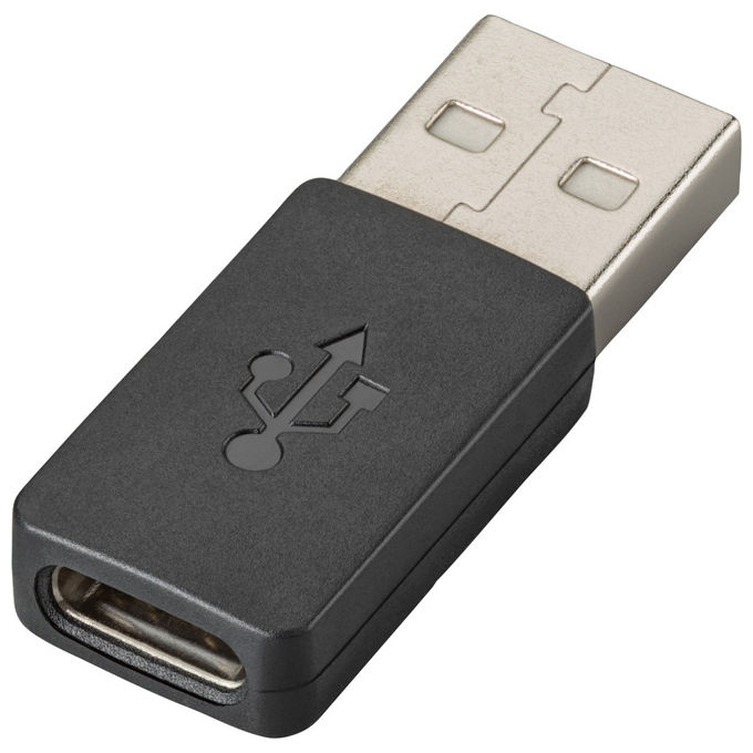 Hp Poly 85Q49AA Adattatore Usb-C a Usb-A Nero