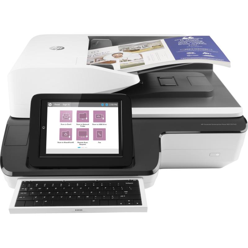 Hp scanjet enterprise flow n9120 fn2 600x600 dpi flatbed and adf scanner nero-bianco a3
