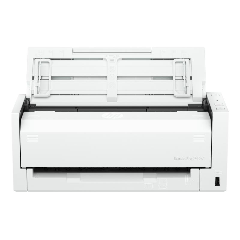 Hp scanjet pro 4200 s1 scanner adf 600 x 600 dpi a4 blu, bianco
