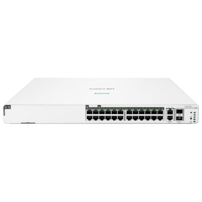 HPE JL807A Aruba Instant On 1960 Switch Gestito L2 24 porte Gigabit PoE 370W 2XGT 2SFP+ 128 Gbit-s colore Bianco HPE JL807A Aruba Instant On 1960 Switch Gestito L2 24 porte Gigabit PoE 370W 2XGT 2SFP+ 128 Gbit-s colore Bianco