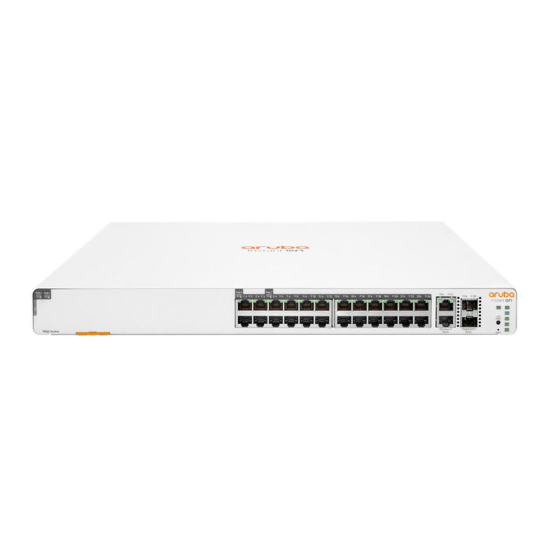 Hpe networking instant on switch series 1960 jl807a 24 x 10/100/1000 (poe 370w) + 2 x 10gb baset + 2 x 10gb sfp+