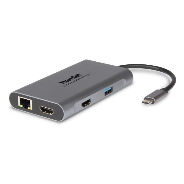 HUB 3 in 1 Docking Station Usb C Gray HDKC PD400H