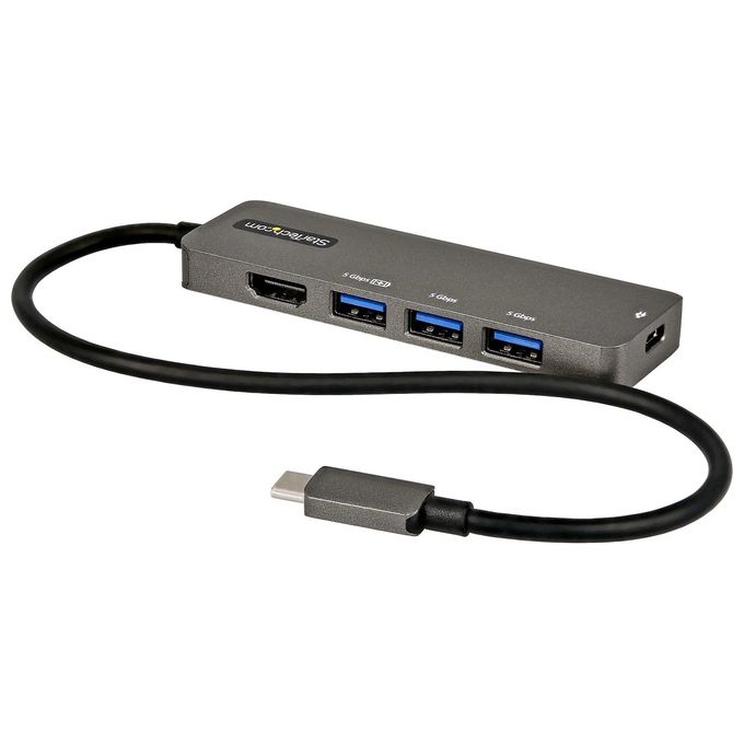 HUB 3 in 1 Mini Dock Usb C Pd 100W Grey DKT30CHPD3