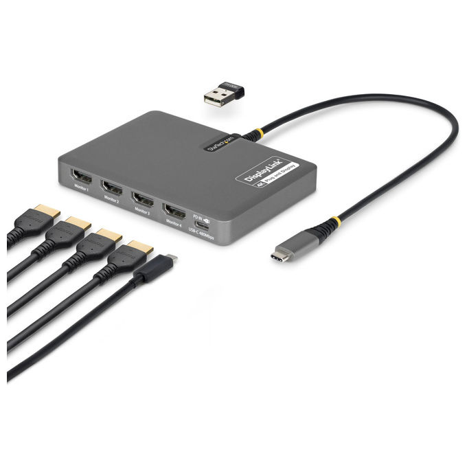 HUB 3 in 1 Quad Monitor Gray QUAD USB HDMI ADAPT