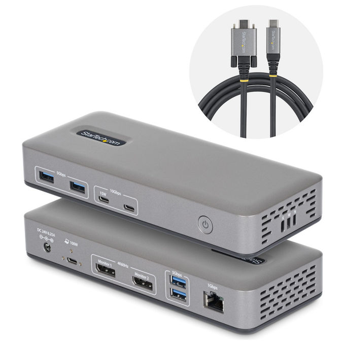 HUB 3 in 1 USB C Dual Monitor Grey 201UE USBC DOCK