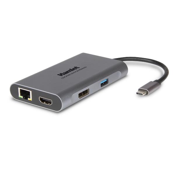 HUB 4 in 1 Docking Station Usb C Gray HDKC PD400D