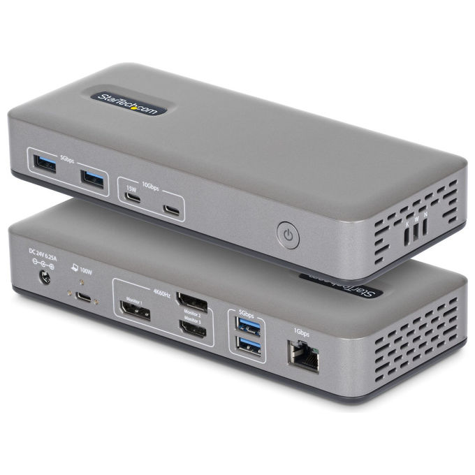 HUB 5 in 1 Docking Station Triple Monitor Gray 199UE USBC DOCK