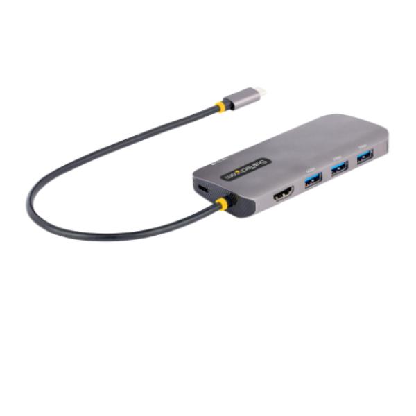 HUB 6 in 1 Mini Dock da Viaggio Grigio 127B USBC MULTIPORT