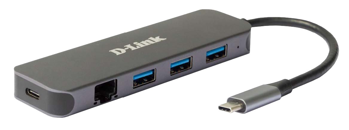 Hub USB-C 5 in 1 con Gigabit Ethernet/Power Delivery DUB-2334