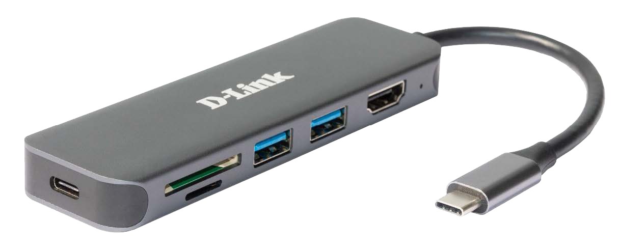 Hub USB-C 6 in 1 con HDMI/lettore di schede/Power Delivery DUB-2327