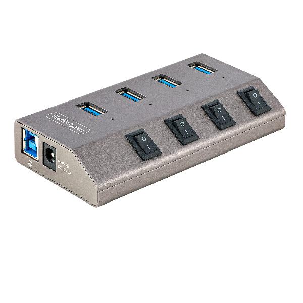 Hub USB Con Interruttori Individuali Grey 4 porte 5G4AIBS USB HUB EU